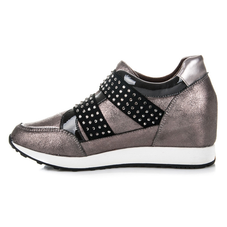 Kylie Sneakers con zeppa di roccia viola 1
