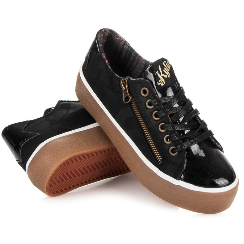 Kylie Sneakers laccate nero 1