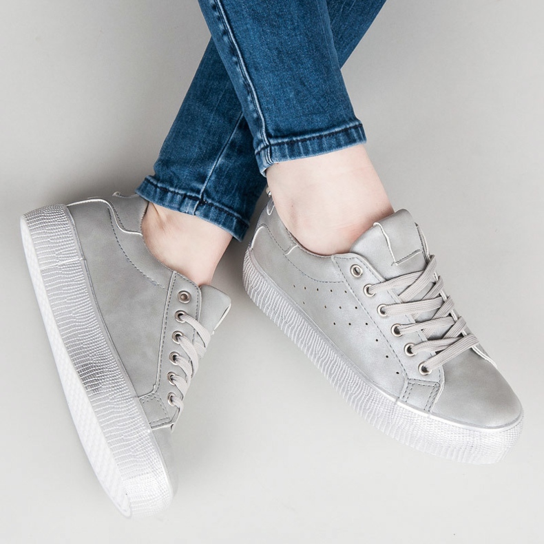 Scarpe da ginnastica argento grigio 1