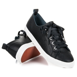 Kylie Sneakers Nere Legate Con Un Nastro nero 2