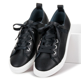 Kylie Sneakers Nere Legate Con Un Nastro nero 1