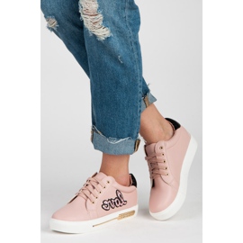 Vices Sneakers con lacci Love rosa 2