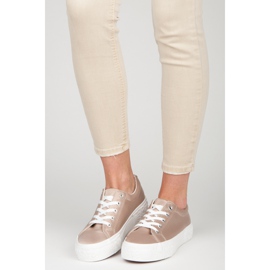 Kylie Sneakers in raso sulla piattaforma giallo 1