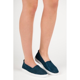 Slipony in pelle VINCEZA blu 1