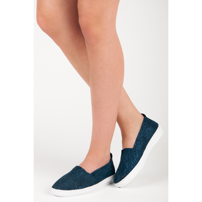 Slipony in pelle VINCEZA blu 2