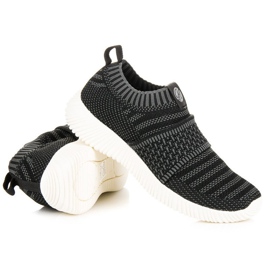 Kylie Sneakers in tessuto senza lacci nero grigio 1