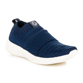 Kylie Sneakers in tessuto senza lacci blu 1