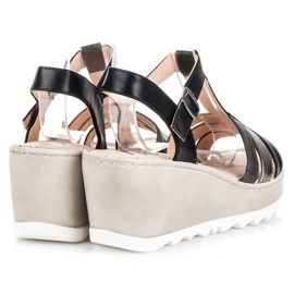 Kylie Sandali con zeppa nero 2