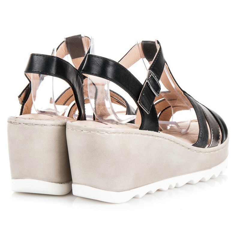 Kylie Sandali con zeppa nero 2