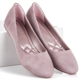 Seastar Ballerine in camoscio viola 1