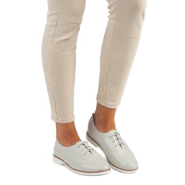 Mazaro Scarpe in pelle grigia di MAZORO grigio 1