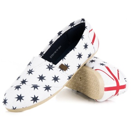 McKey Espadrillas slip-on alla moda bianca blu navy 2