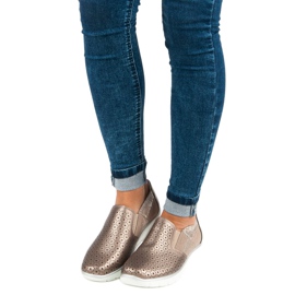 Filippo Scarpe slip-on dorate d'oro 1