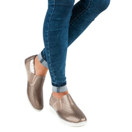 Filippo Scarpe slip-on dorate d'oro 2