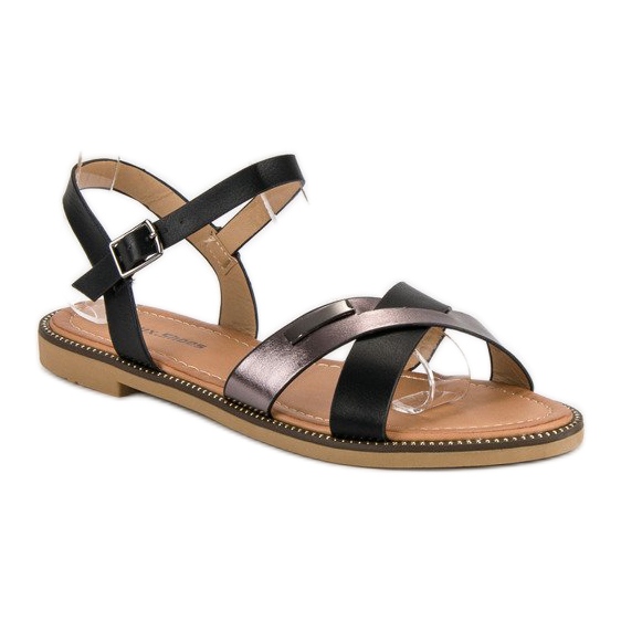 L. Lux. Shoes Eleganti sandali neri nero 2
