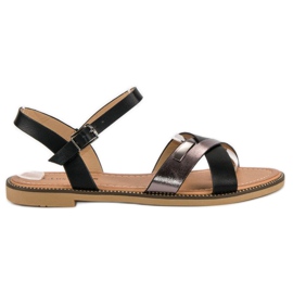 L. Lux. Shoes Eleganti sandali neri nero 1