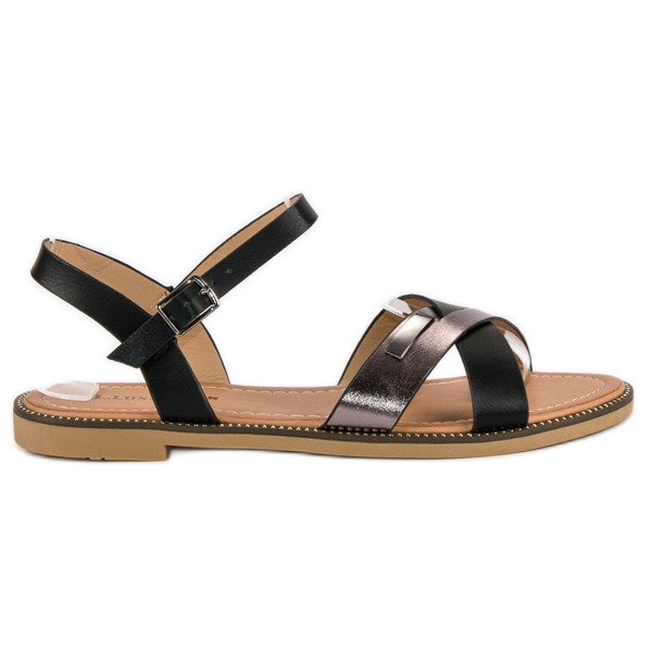L. Lux. Shoes Eleganti sandali neri nero 1