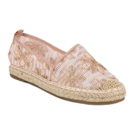 Seastar Espadrillas di pizzo giallo rosa 1