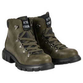 Kylie Stivali stringati verde 2