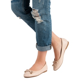 Ballerina Cipria Con Fiocco rosa 1