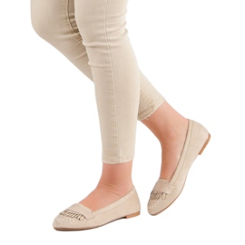 Small Swan Mocassini classici beige chiaro 1