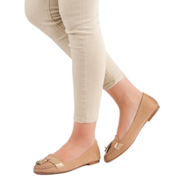 Small Swan Mocassini con frange marrone 1