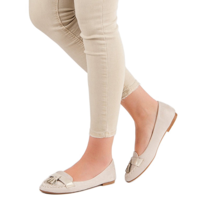 Small Swan Mocassini con frange marrone 1