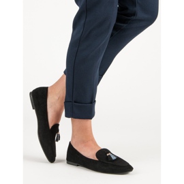 Small Swan Mocassini con glitter nero 2