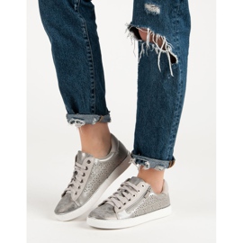 Kylie Scarpe da ginnastica casual argento grigio 1