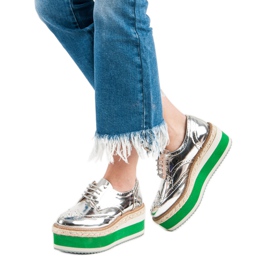 Corina Scarpe con zeppa alla moda grigio 2