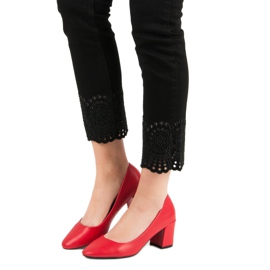 Ideal Shoes Décolleté rosse classiche rosso 1