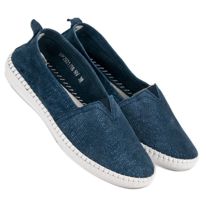 Filippo Slip in pelle blu 2