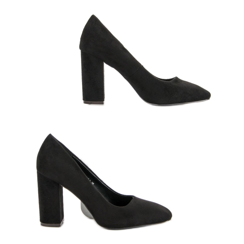 Sweet Shoes Décolleté in pelle scamosciata su un pilastro nero 1