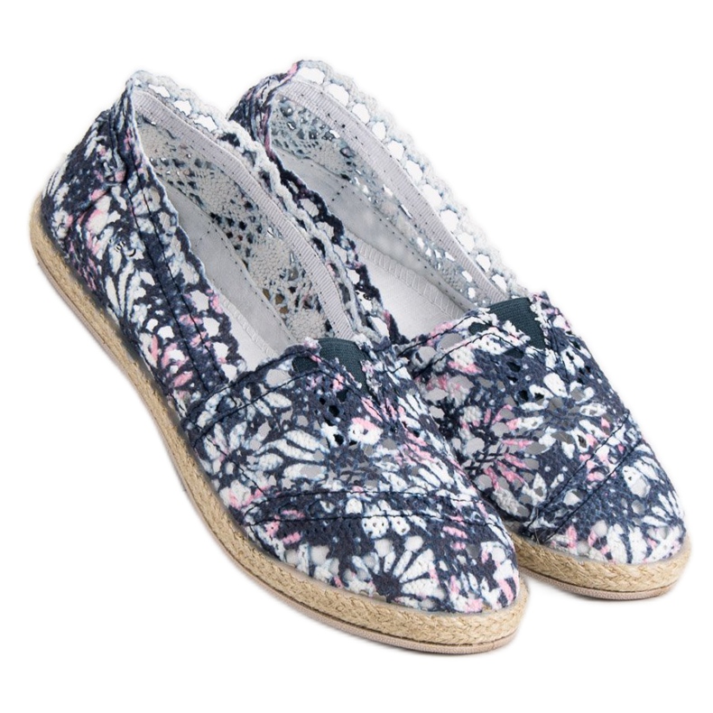 Sweet Shoes Slip in pizzo blu 2