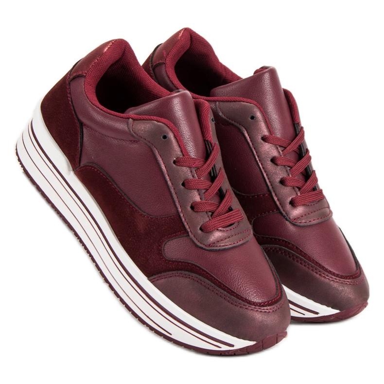 Scarpe sportive bordeaux multicolore rosso 2