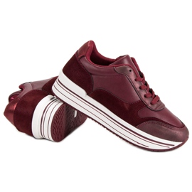 Scarpe sportive bordeaux multicolore rosso 1