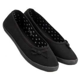 McKey Ballerina In Tessuto Con Fiocco nero 1