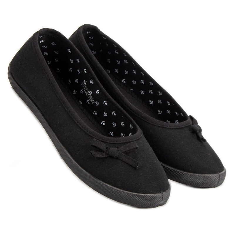 McKey Ballerina In Tessuto Con Fiocco nero 1