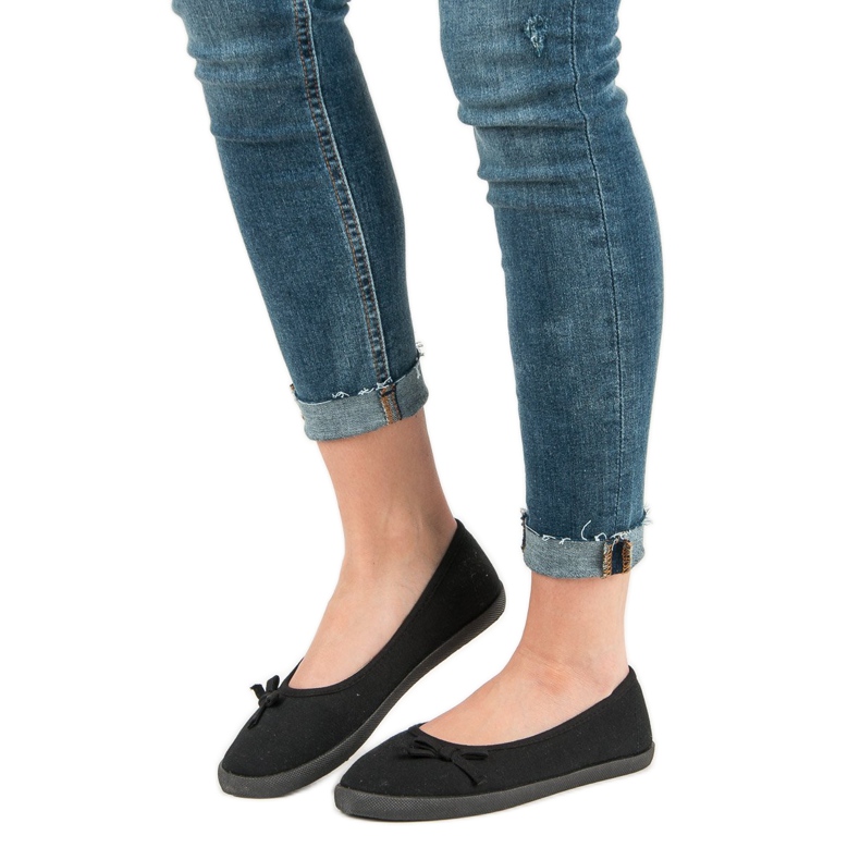 McKey Ballerina In Tessuto Con Fiocco nero 2