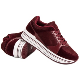 Scarpe sportive comode multicolore rosso 1