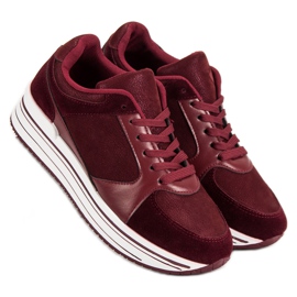 Scarpe sportive comode multicolore rosso 2