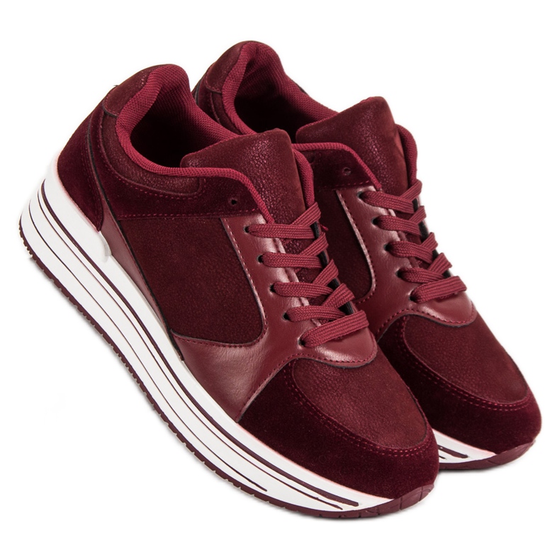 Scarpe sportive comode multicolore rosso 2