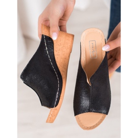 Filippo Pantofole con zeppa nere nero 1