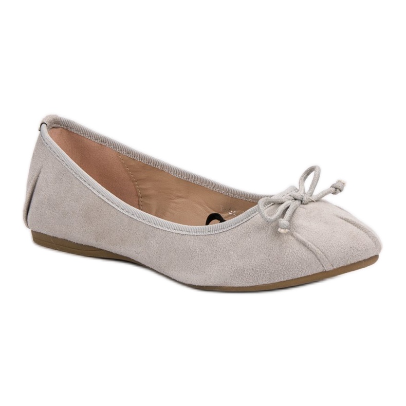 Lucky Shoes Ballerine allacciate grigie grigio 1
