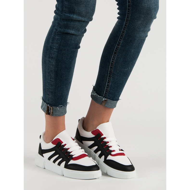 Scarpe sportive comode bianco nero 1