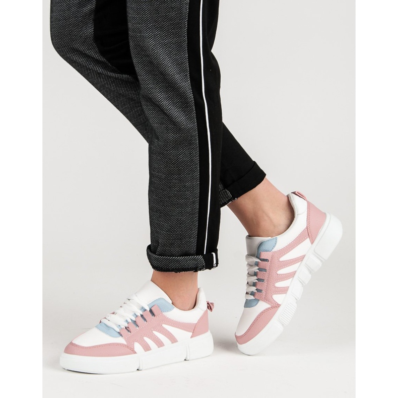 Scarpe sportive comode rosa 1