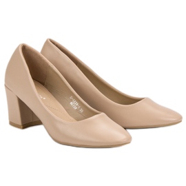 Ideal Shoes Décolleté beige classiche 2