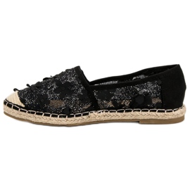 Nio Nio Espadrillas di pizzo a fiori nero 1