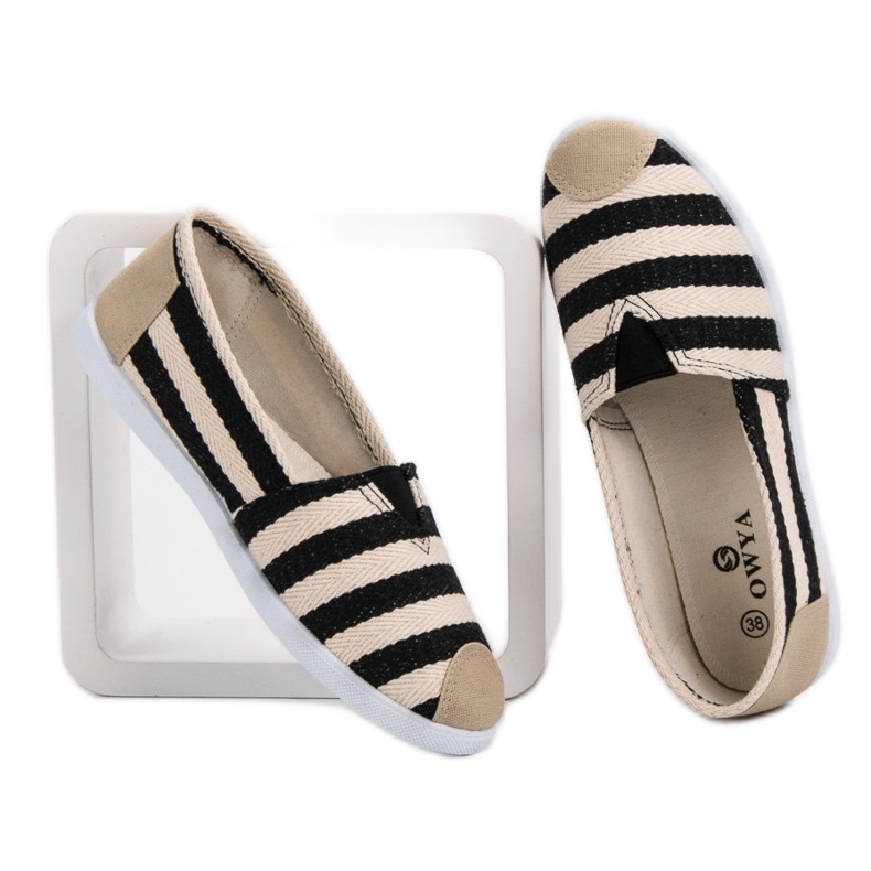 Slip a righe nero marrone 2