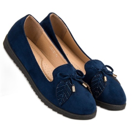 Comer Ballerine in pelle scamosciata blu scuro 1